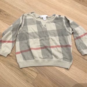 Burberry kids plaid check sweater